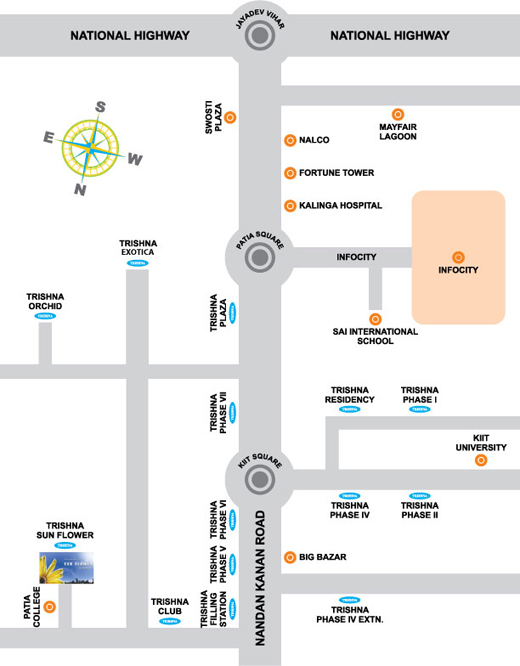 Sun Flower Location Map